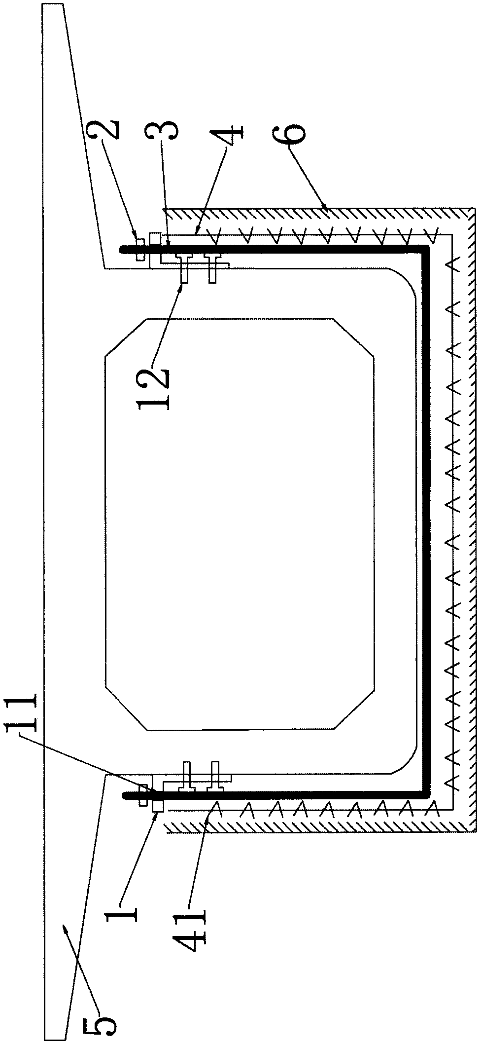 Prestressed U-shaped rid rapid shear-resisting and reinforcing box girder structure and method