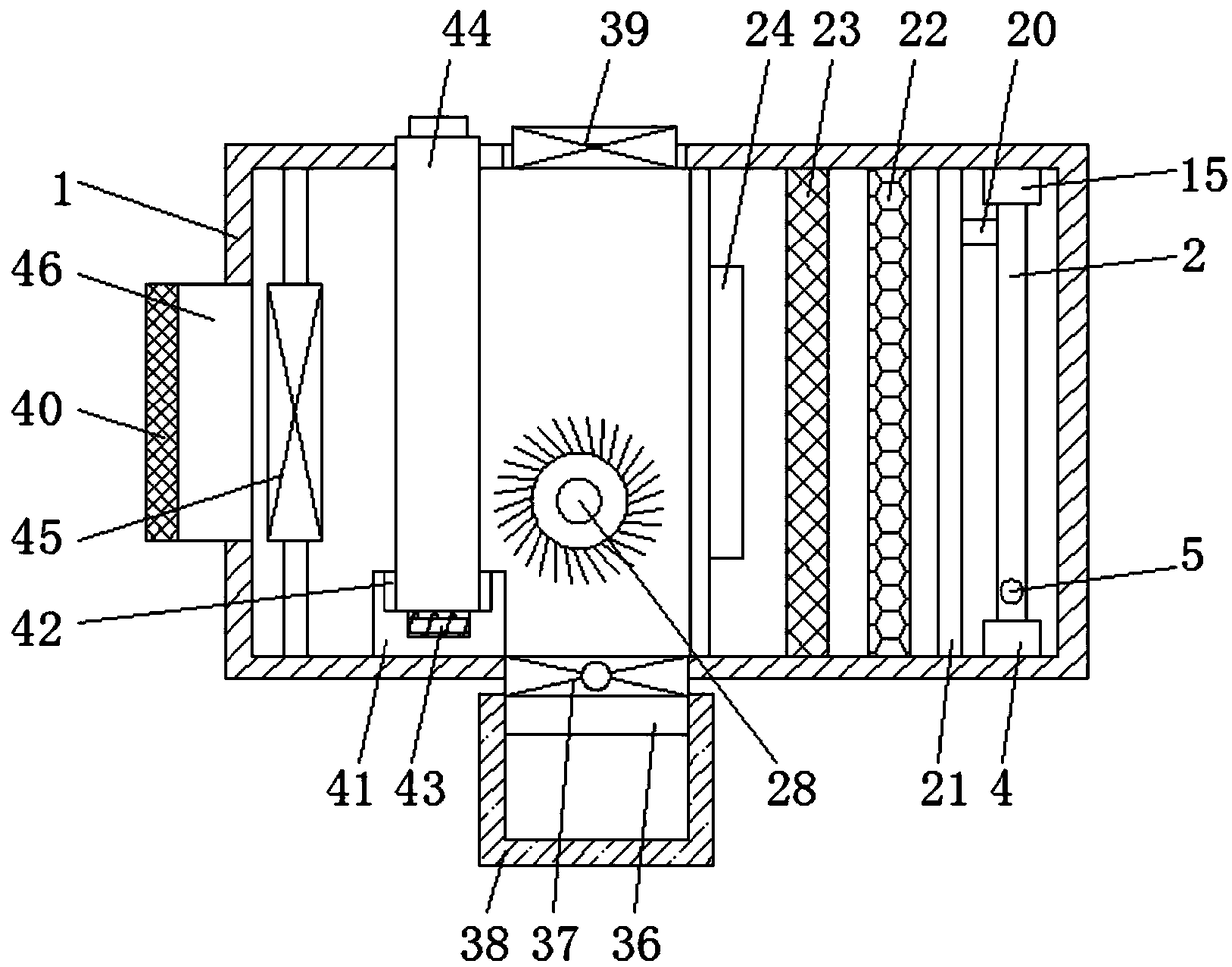 Working method of high-efficiency and environment-friendly air purification dust removing equipment