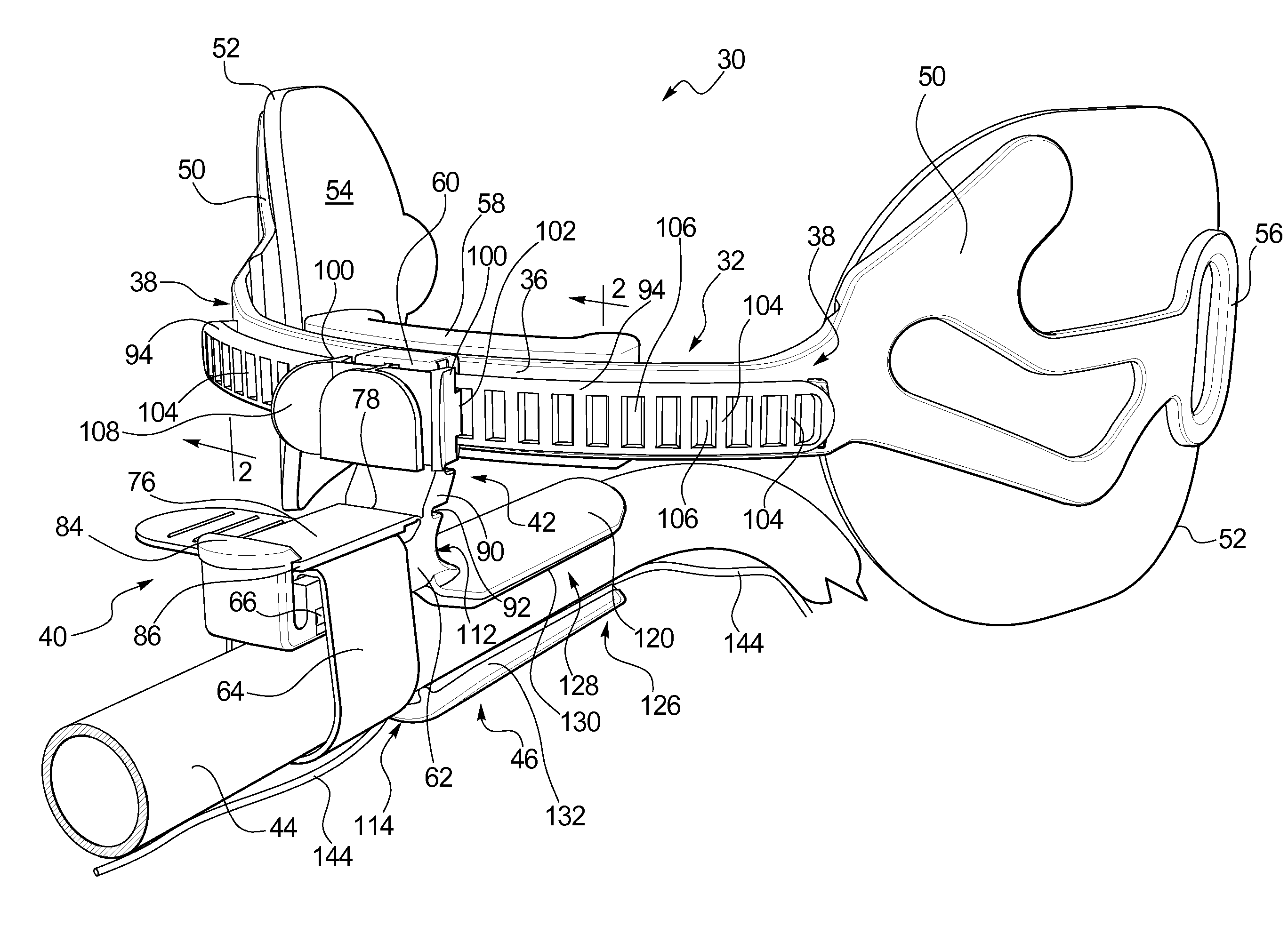 Endotrachael Tube Holding Device with Bite Block