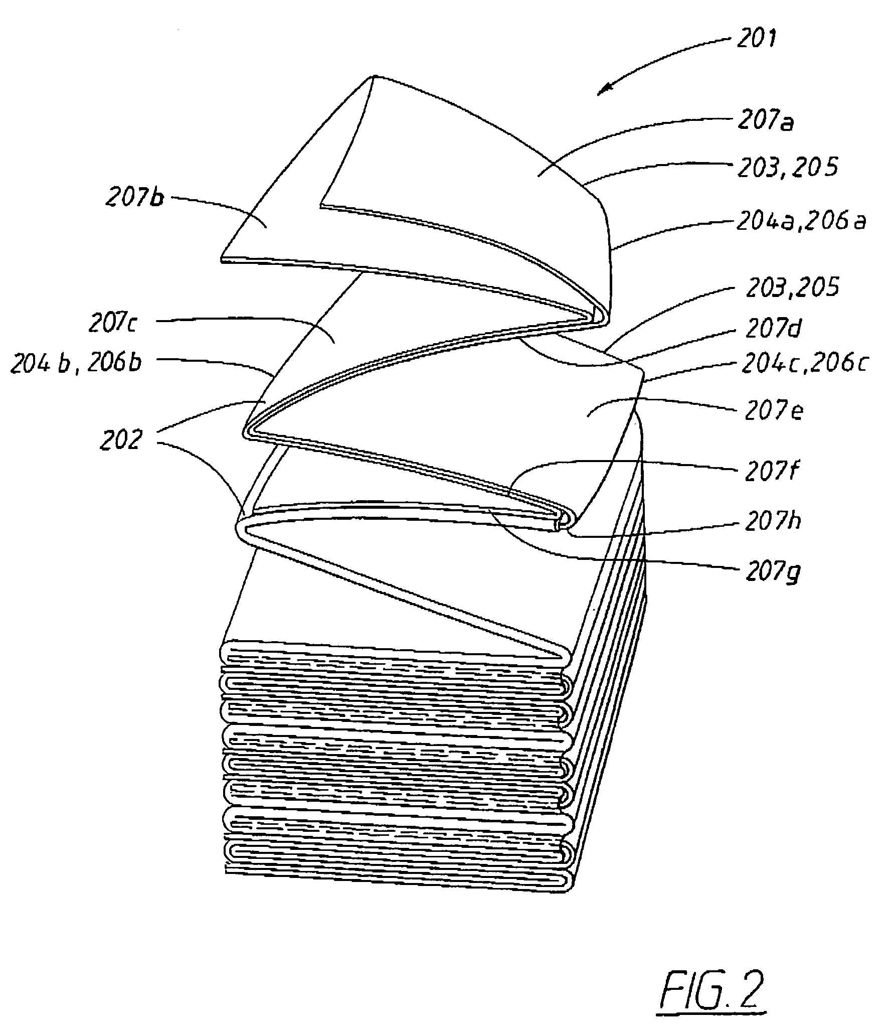 Stack of interfolded material sheets and method for its production