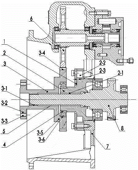 Engineering machinery gearbox rack durability test connection device