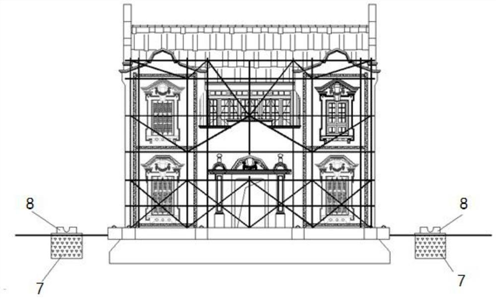 Suspension translation system and method of existing building