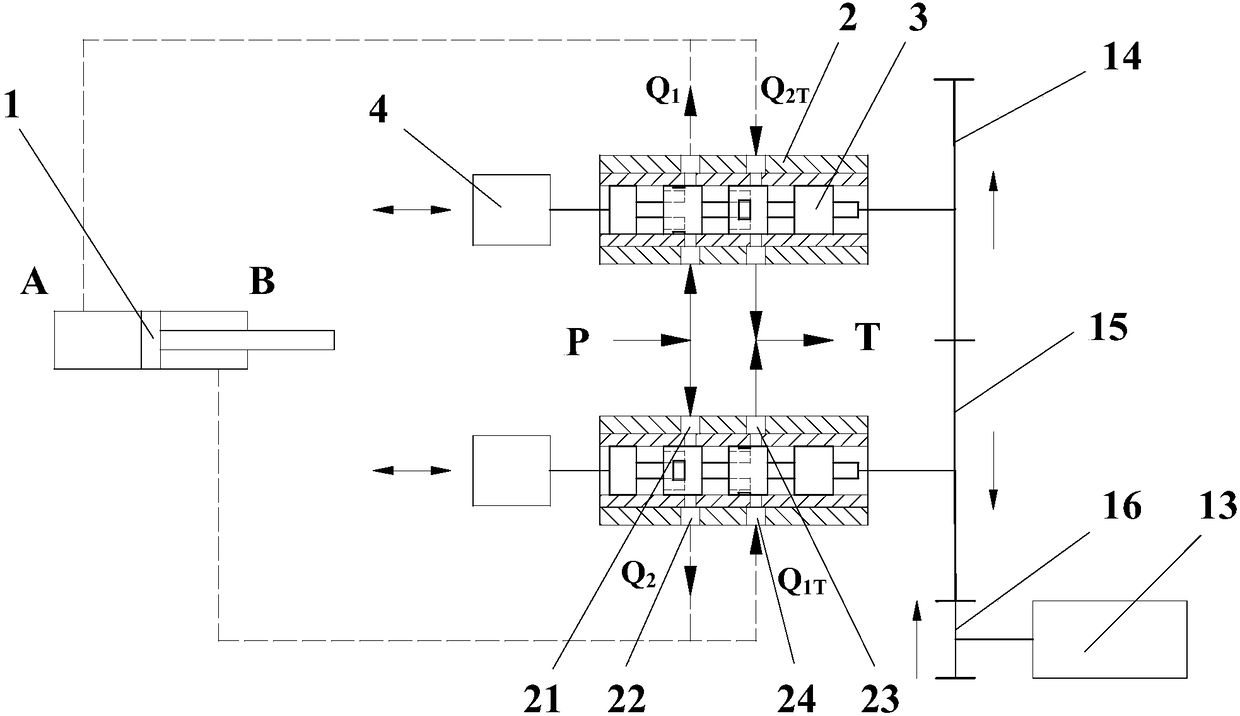 Dual valve load independent control type electro-hydraulic vibration exciter and electro-hydraulic vibration excitation device and bias control method