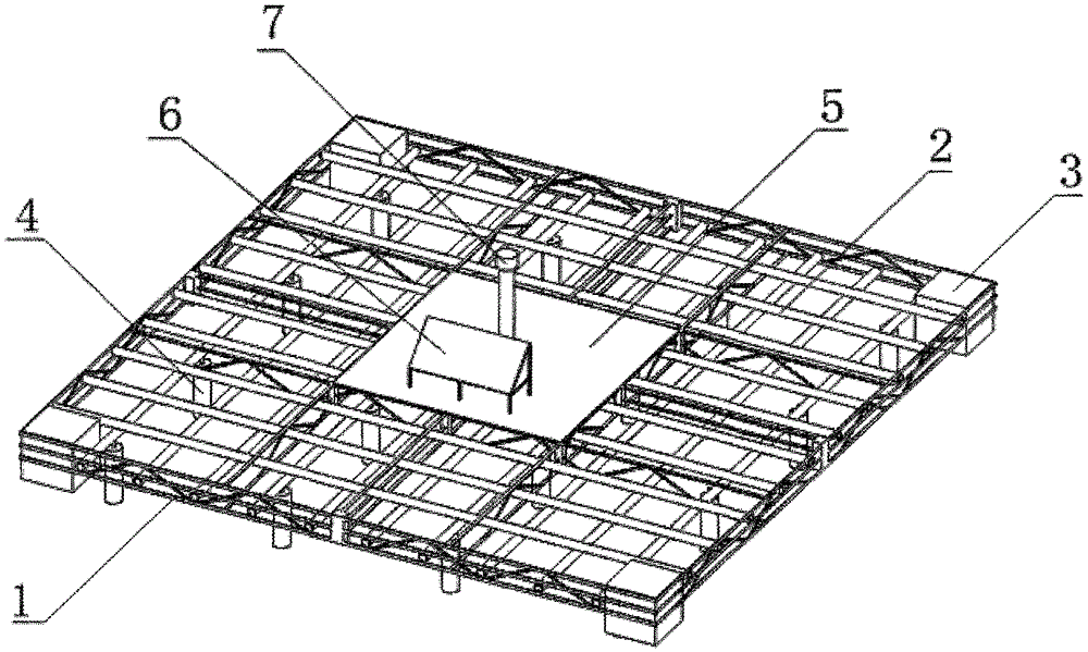 A steel bamboo floating artificial fish reef