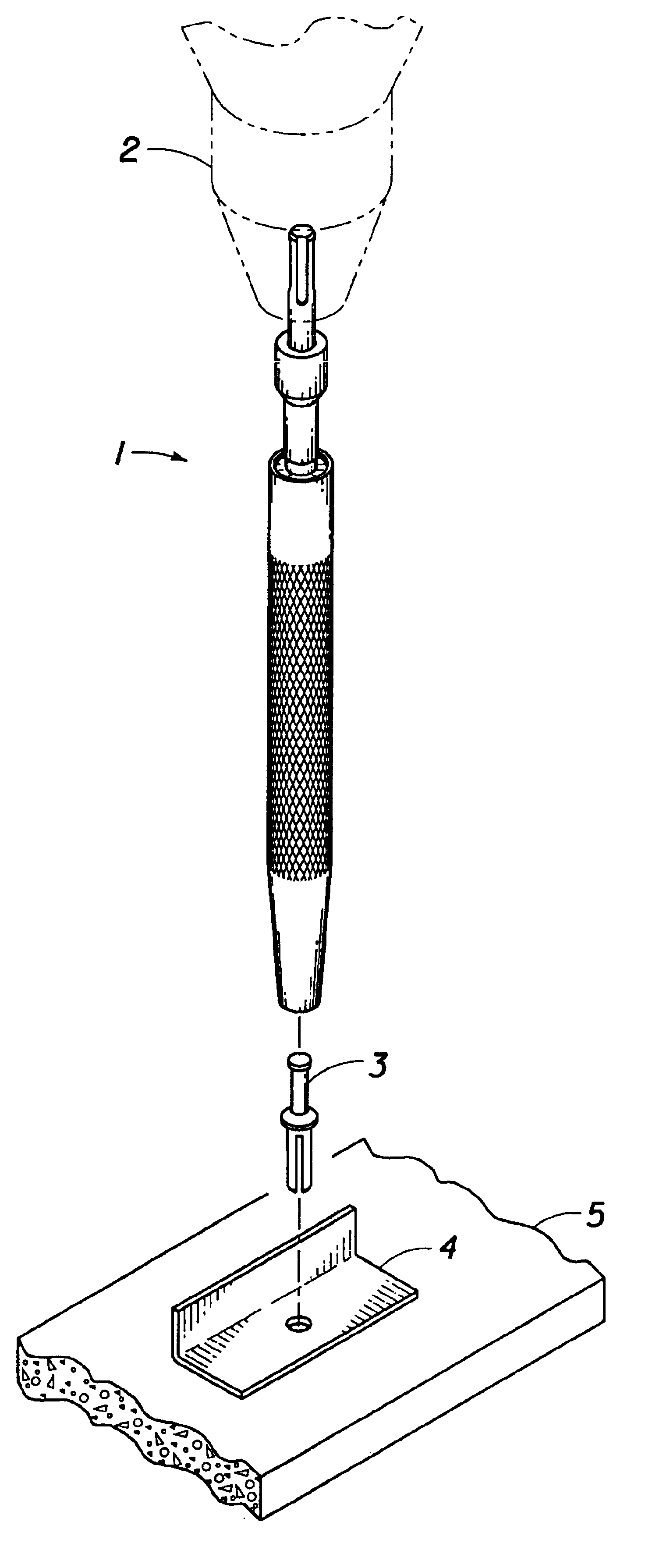 Tool for installing nail-pin anchors and anchor bolts