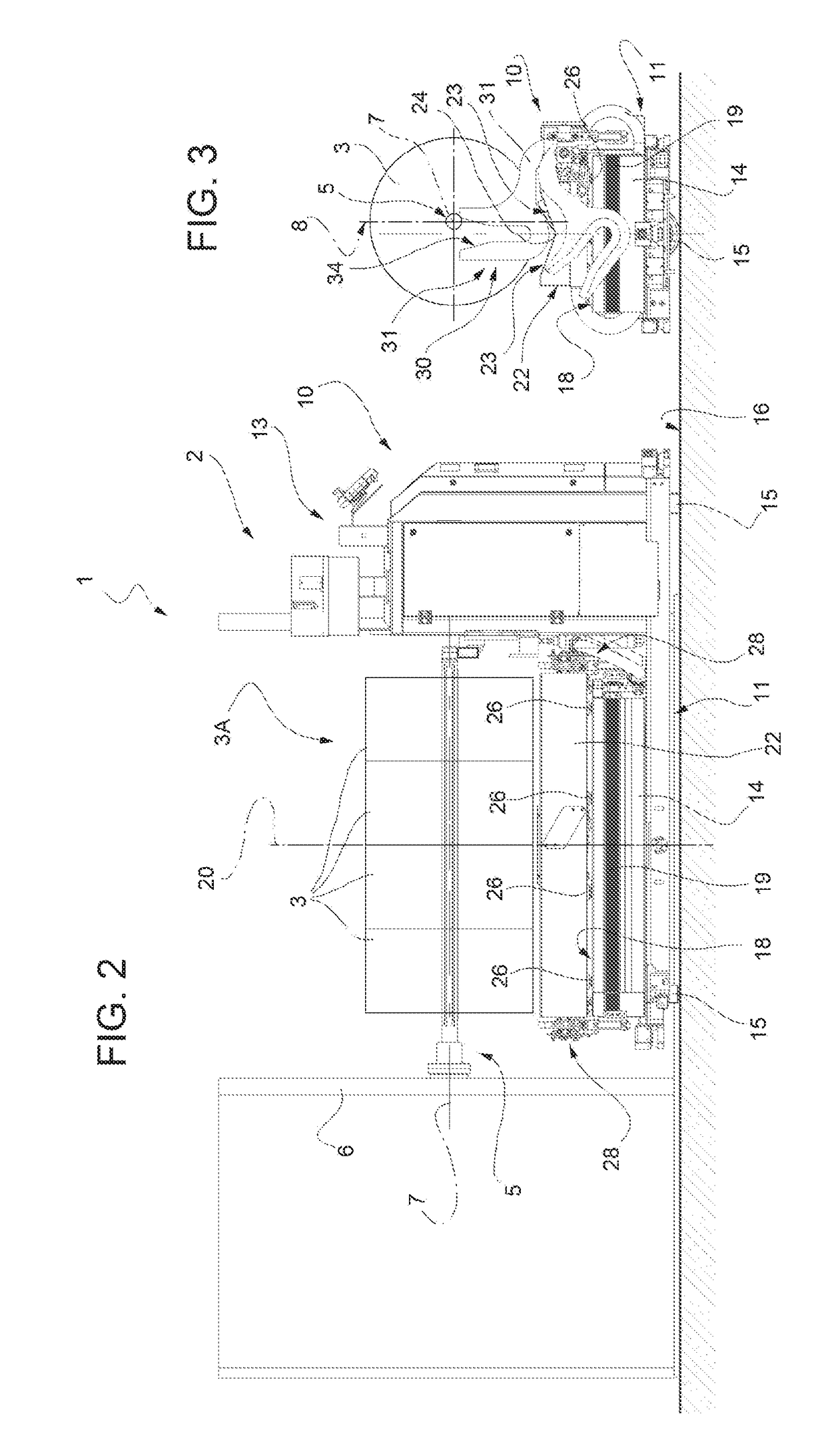 Method and machine for discharging a roll of tape from a winding spindle