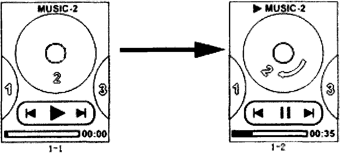 Display method of music-playing interface