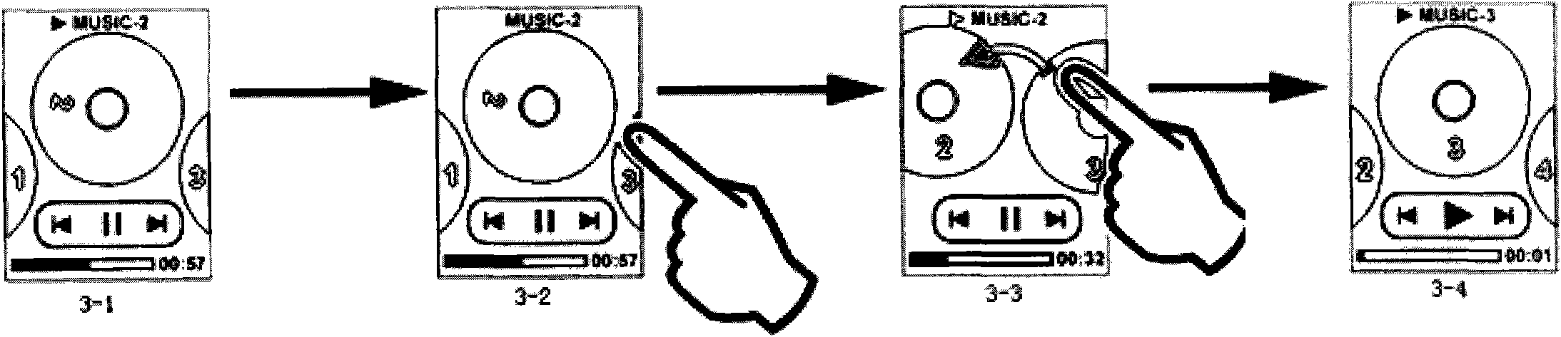 Display method of music-playing interface