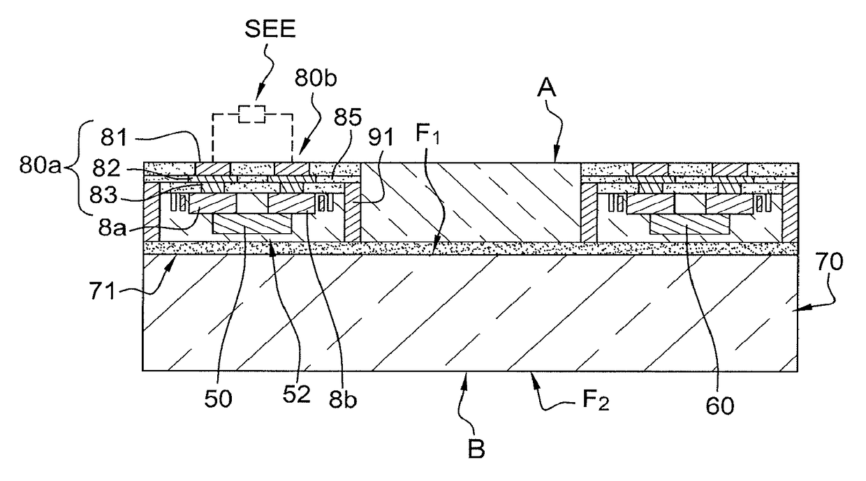 Device for connecting at least one nano-object associated with a chip enabling a connection to at least one external electrical system and method of fabrication thereof