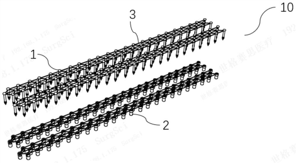 Anastomosis assembly, nail bin containing anastomosis assembly and anastomat