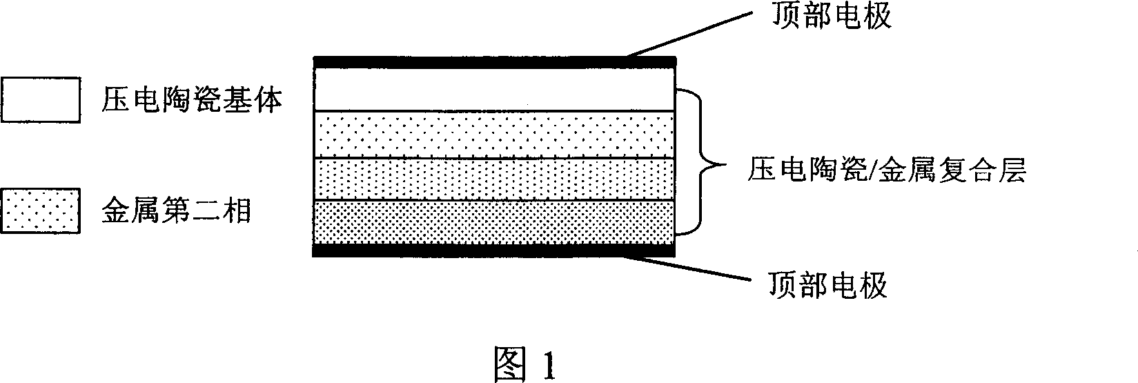 Piezoelectric driving device of functional gradient structure and its preparing method