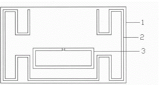 Inductive coupling type equally-spaced bending dipole RFID (Radio Frequency Identification) tag antenna