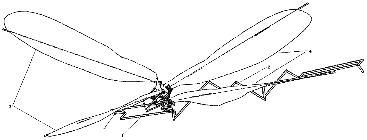 Bionic flapping wing aircraft based on difference frequency and offset amplitude