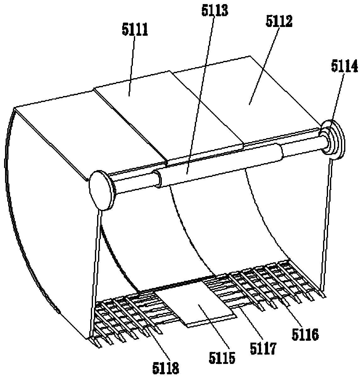 A bucket for an intelligent robot for highway drainage ditch cleaning