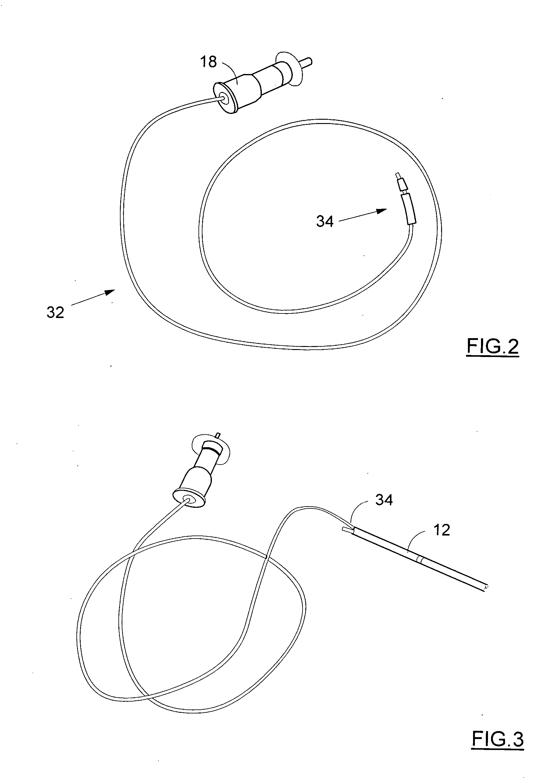 Disposable set for use with an endoscope