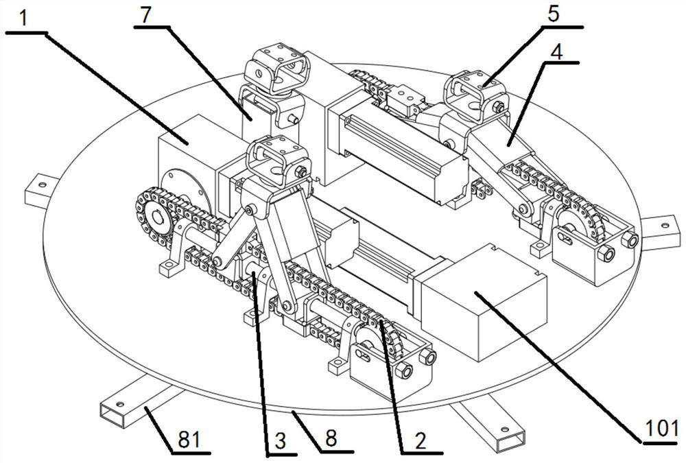 Rotatable multi-degree-of-freedom motion platform