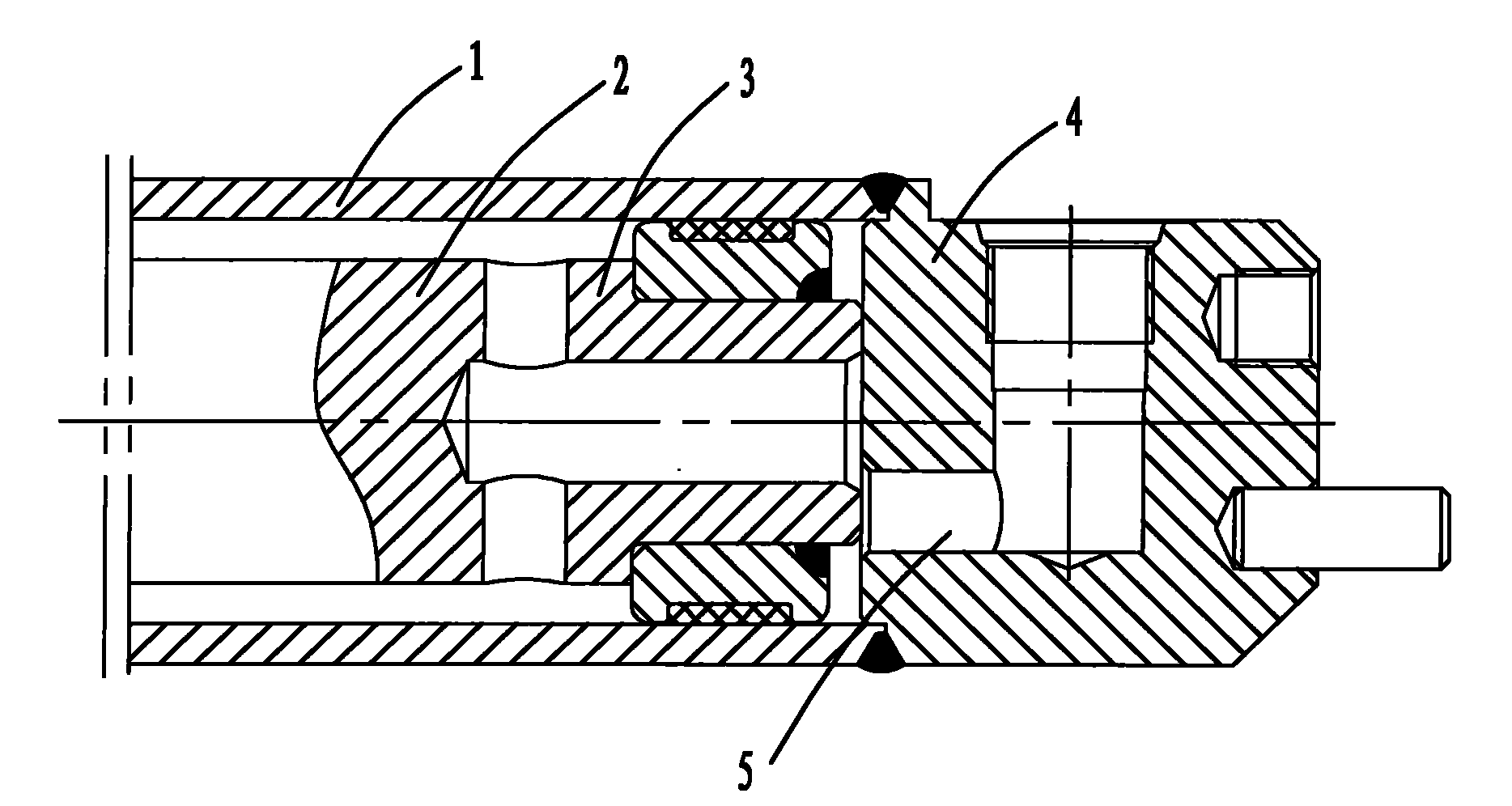 Single-acting piston type buffering hydraulic oil cylinder