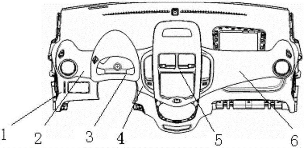 Segmented automobile instrument board and assembly method thereof