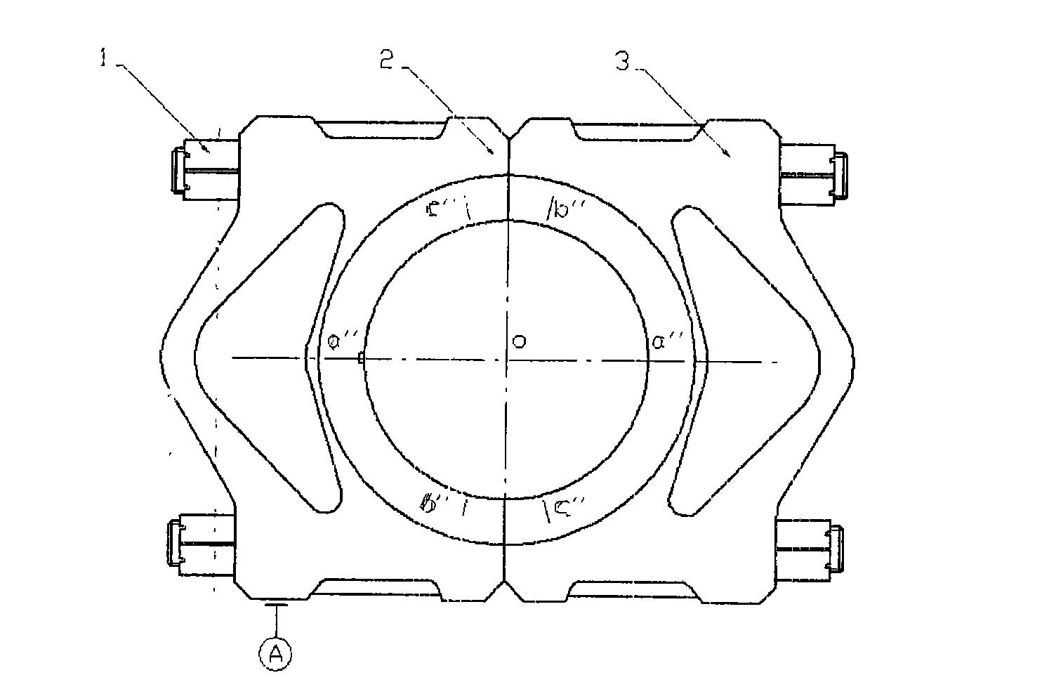 Method for repairing and processing bearing hole of main bearing cap of diesel engine body of diesel locomotive