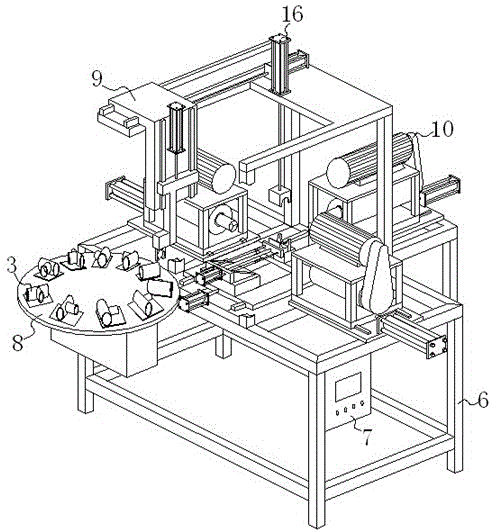 Full automatic malleable cast iron pipe fitting flat head machine and processing method thereof