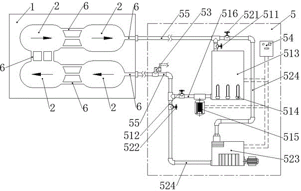 A kind of water heater heating type ondol