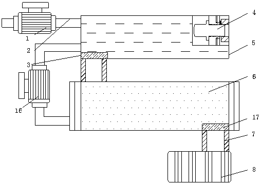 Dye recycling circulation filtering device for textile dyeing machine