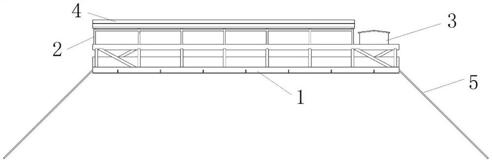 Steel frame float type offshore photovoltaic platform