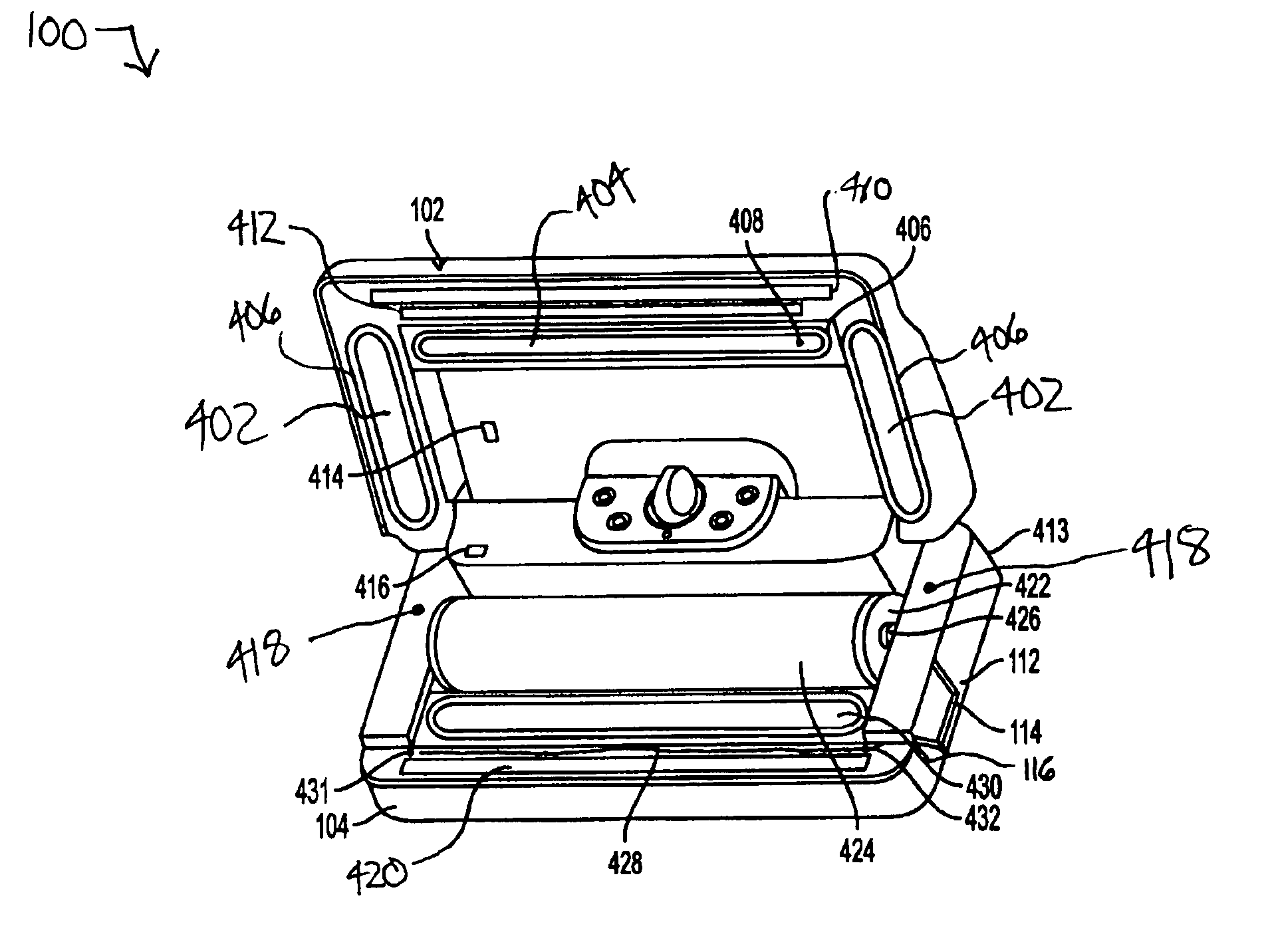 Vacuum packaging appliance with vacuum side channel latches