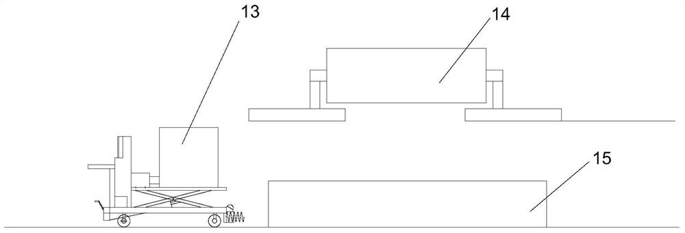 Hydraulic platform vehicle for installing instrument in limited space and installation method