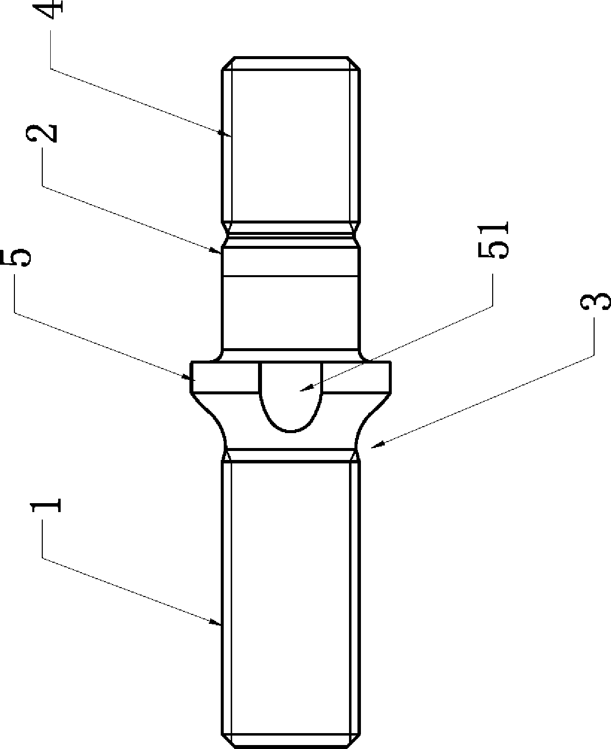 Automobile hub bolt and machining technology thereof