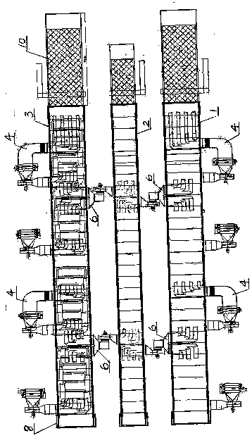 Combination mode of mesh belt type dryers