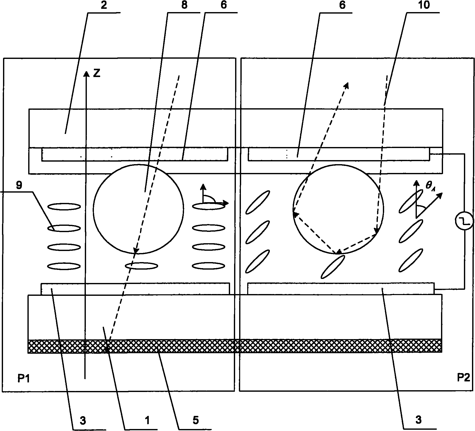 Total-reflection liquid crystal display