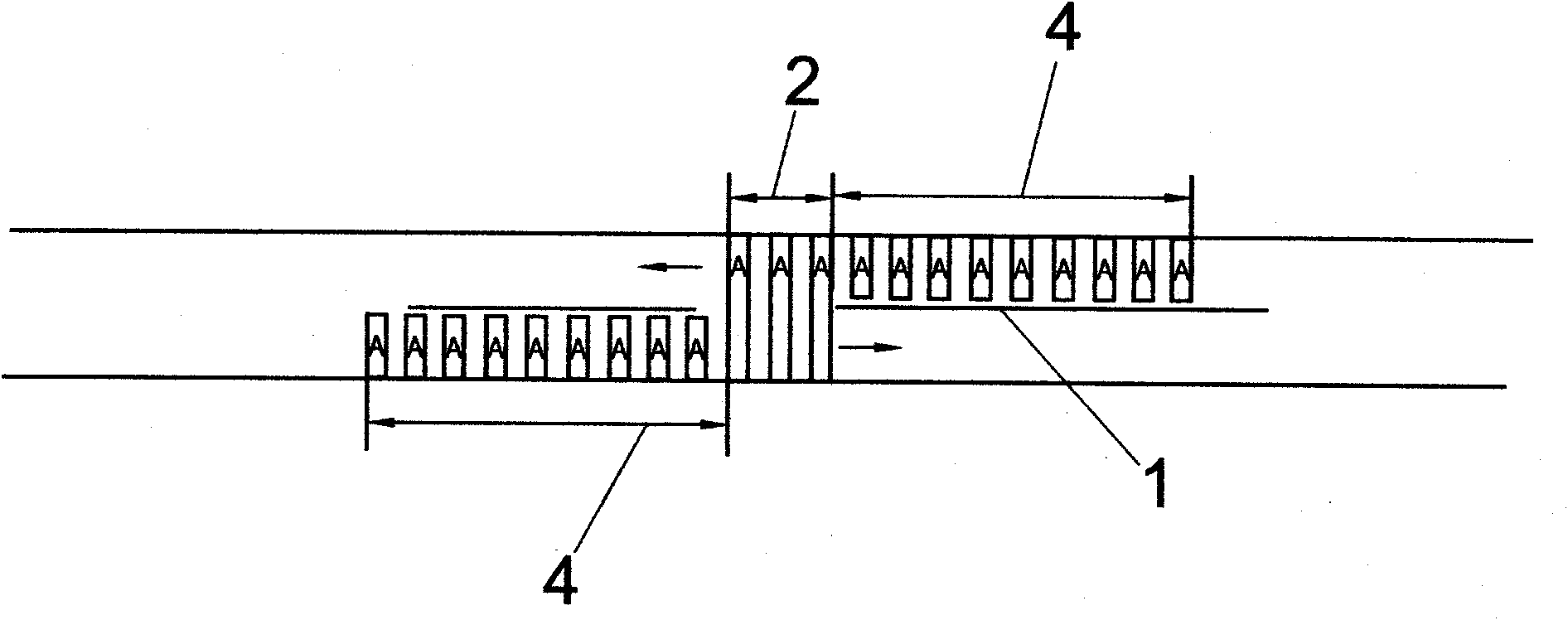 Low sloping deceleration strips