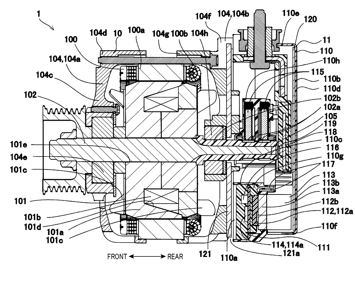 Controller-integrated rotating electrical machine