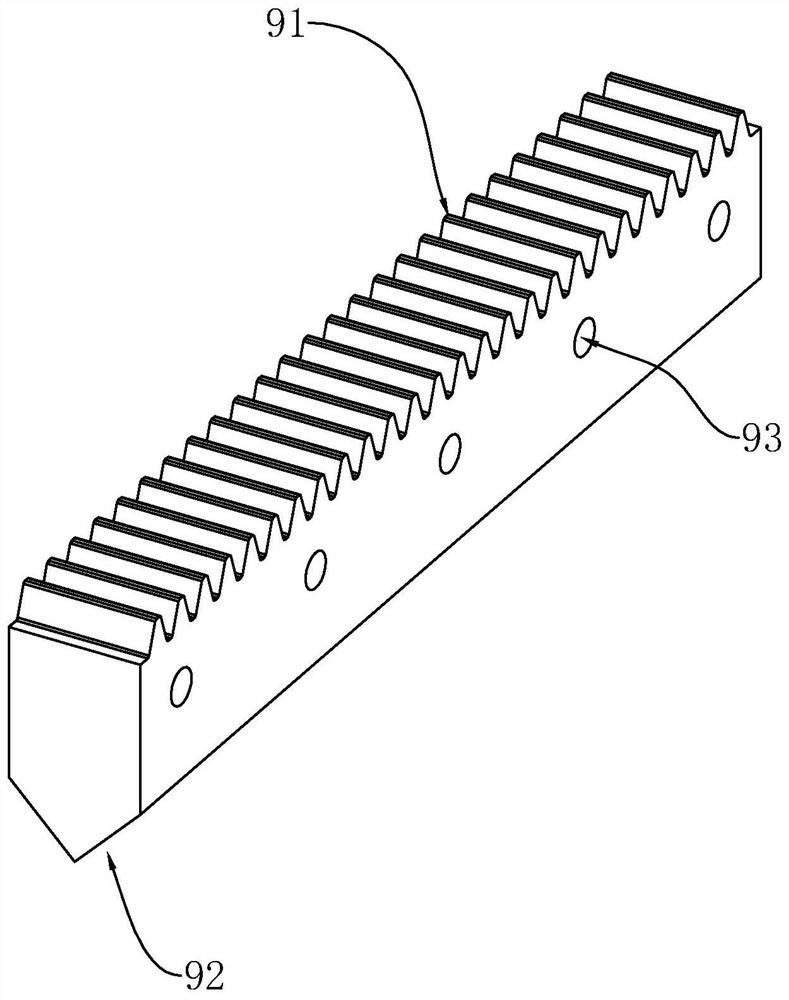 Quenching equipment for V-shaped guide rail rack