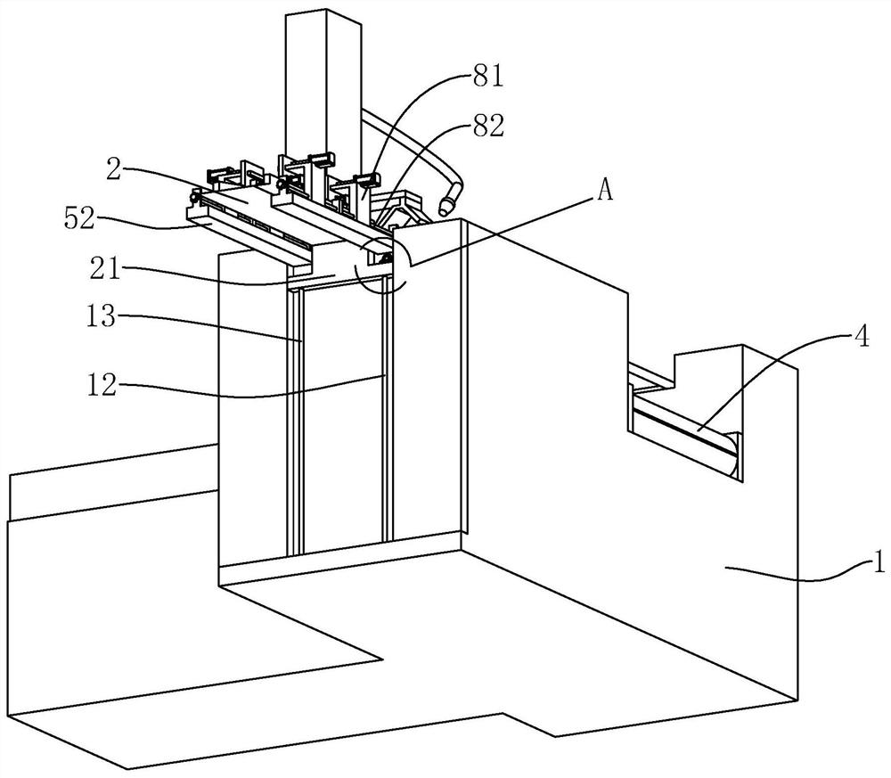 Quenching equipment for V-shaped guide rail rack