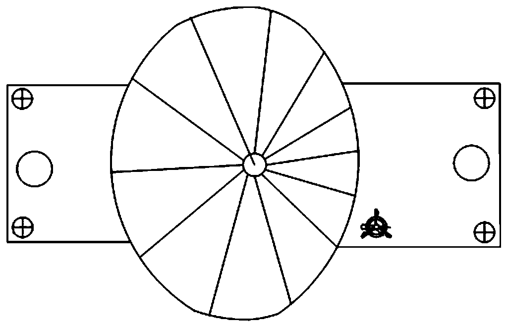 Fan-shaped unmanned ship solar charging device for water quality detection