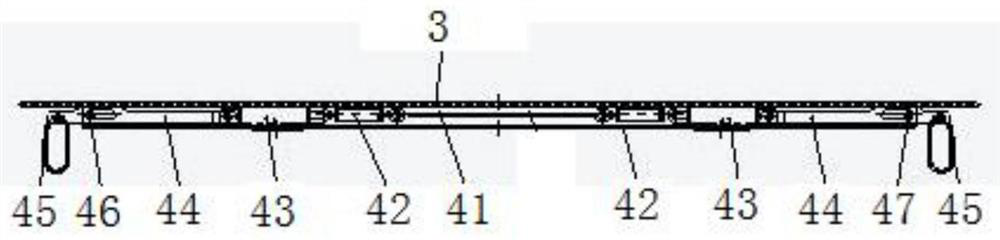 Through channel gangway foot plate device