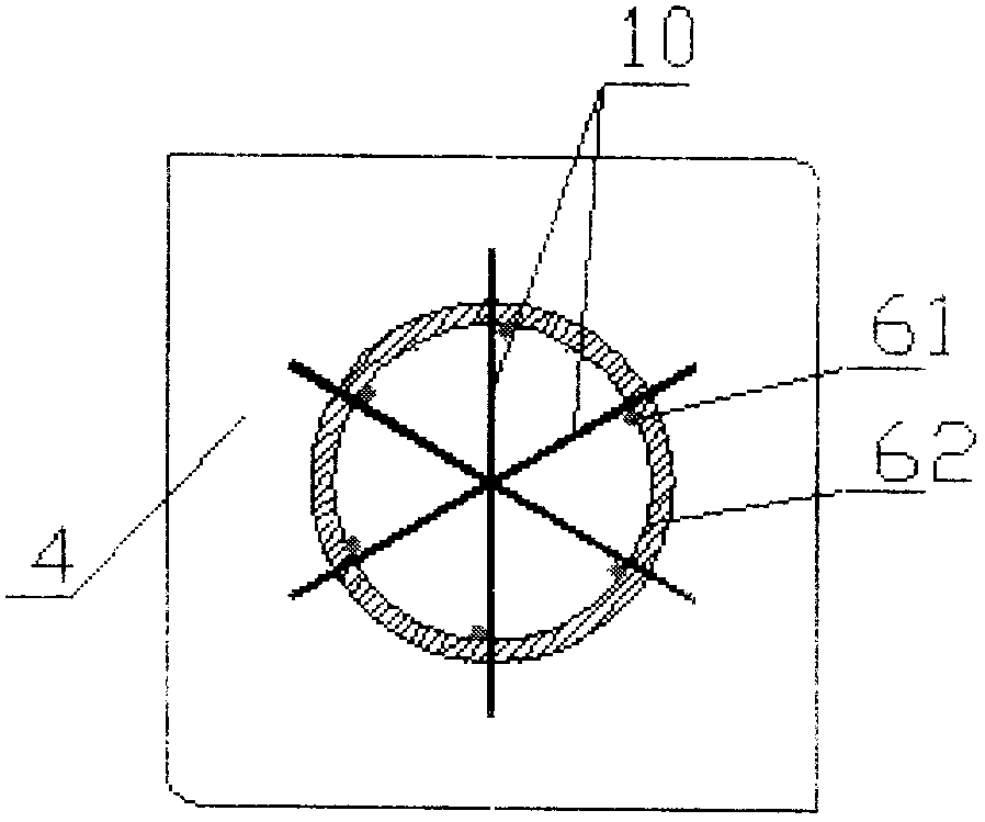 Novel connecting structure of prestressed concrete pile and cushion cap