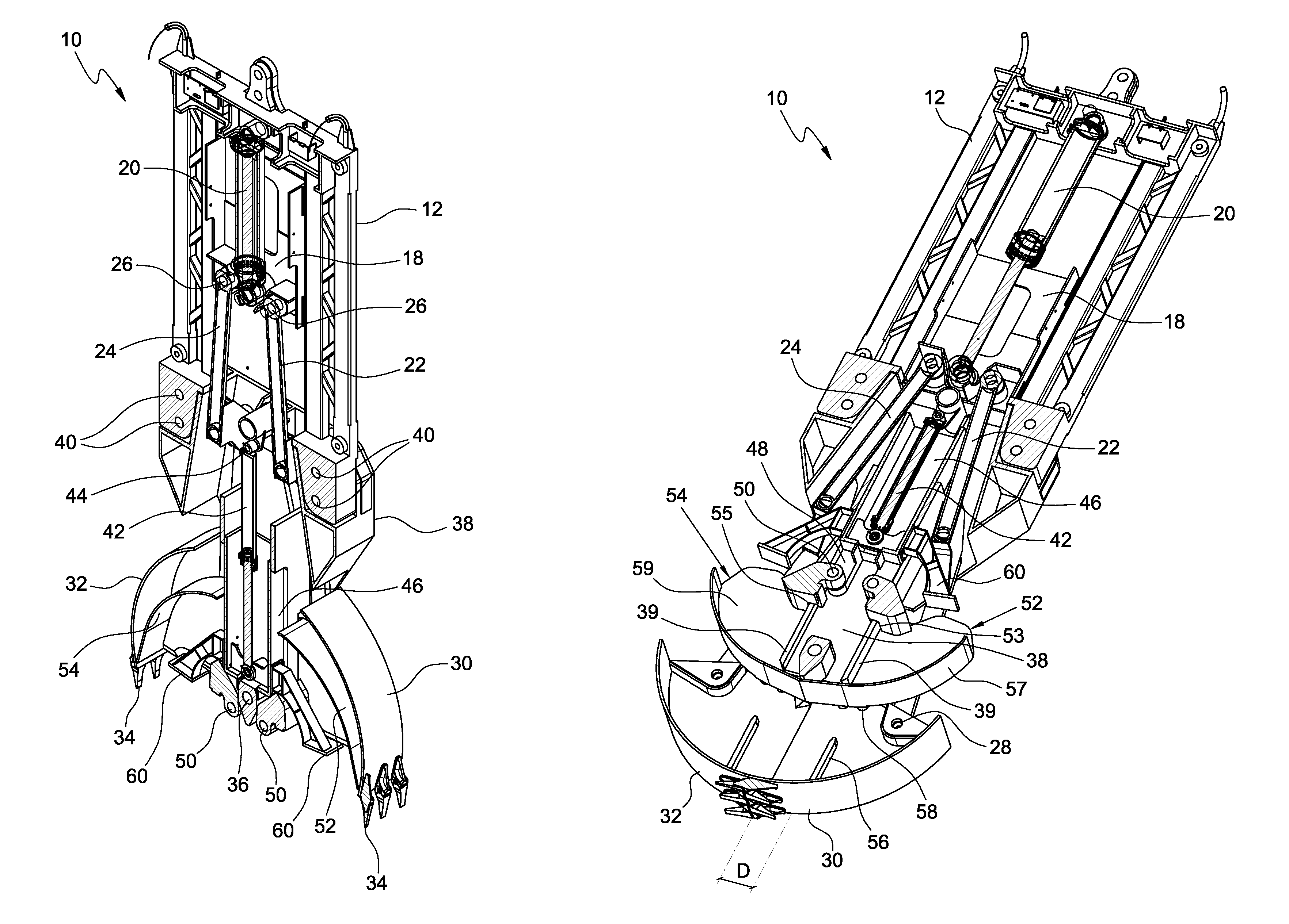 Device for digging diaphragms