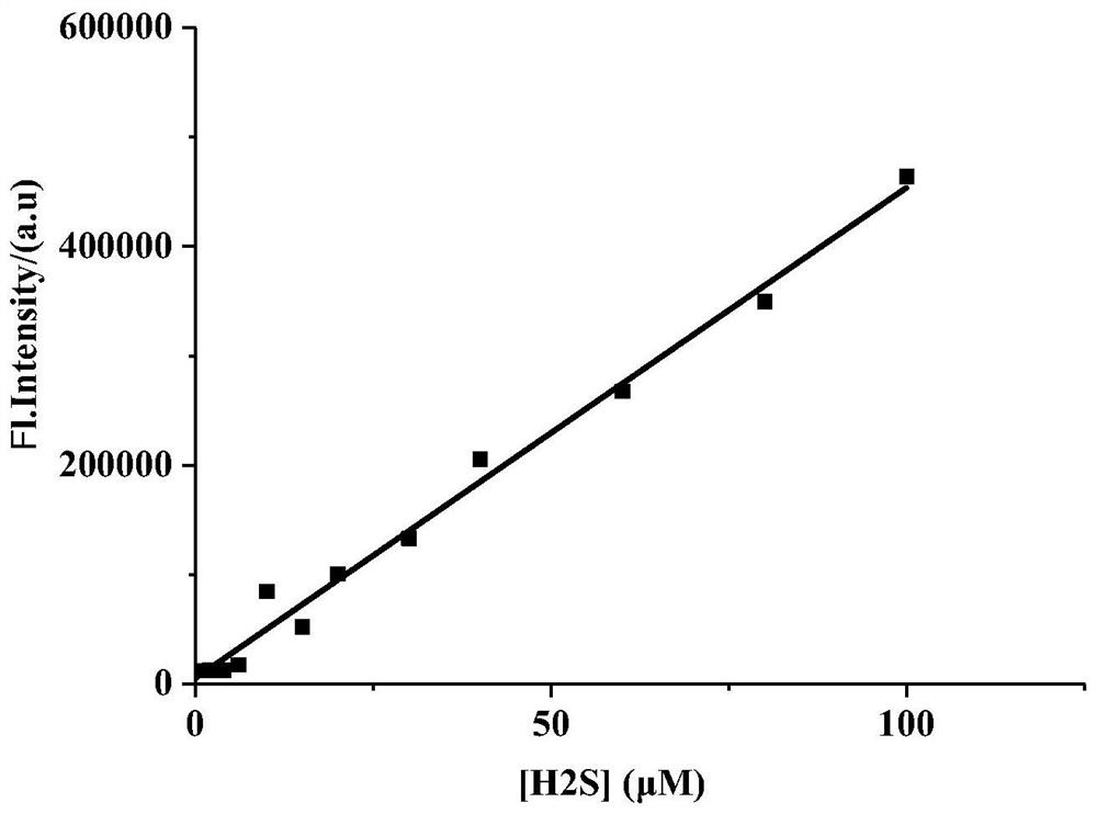 Methylene violet derivative fluorescent probe as well as synthesis method and application thereof