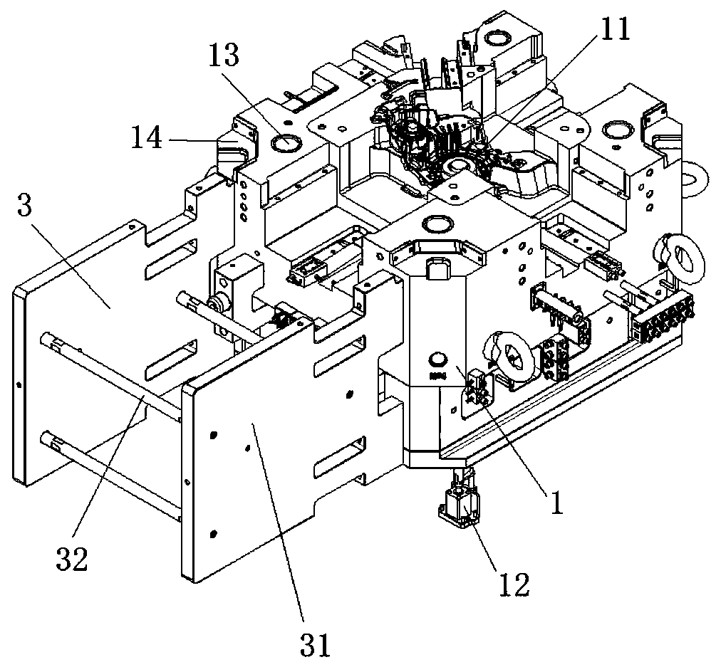 Gearbox cavity die moving die