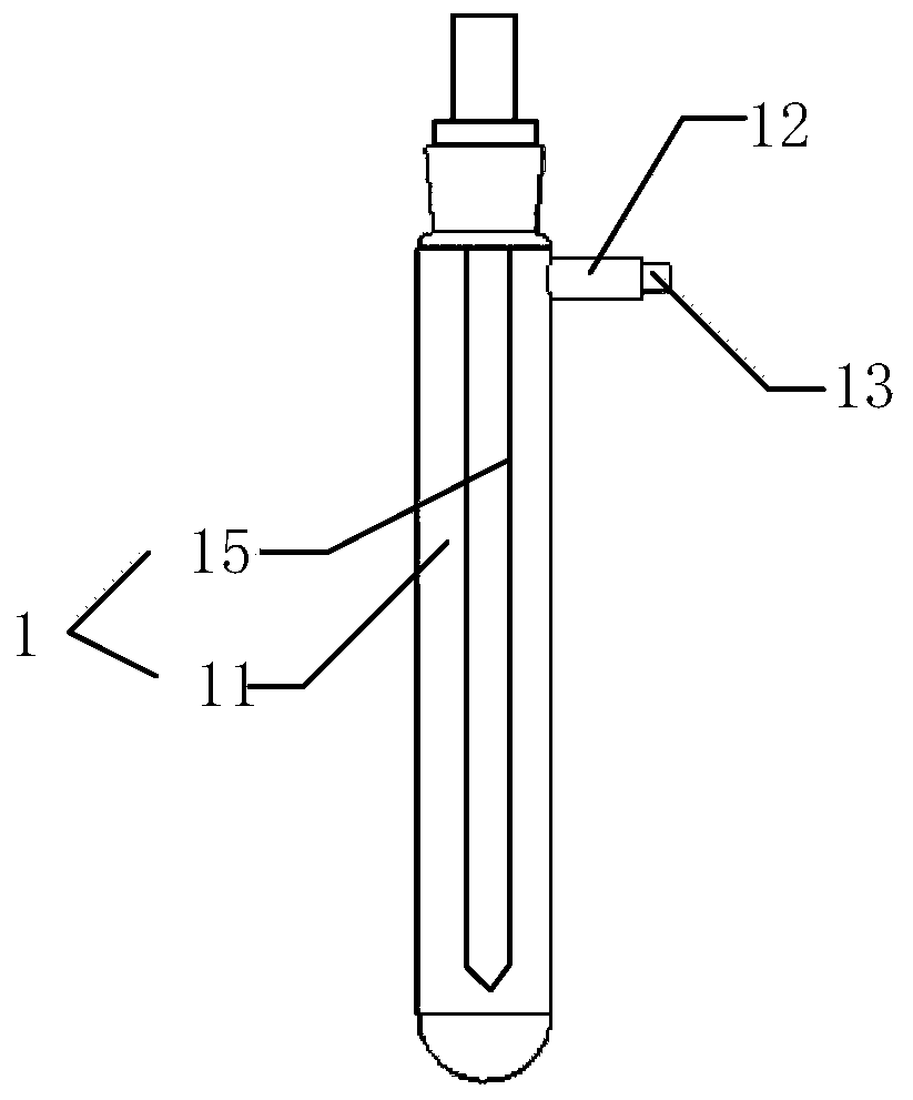 Ground branched test tube and solid-liquid mixing experimental device for middle school experiments