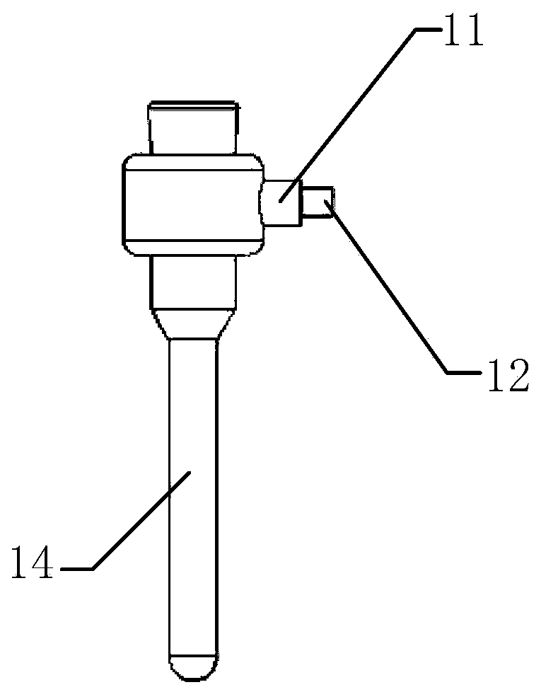 Ground branched test tube and solid-liquid mixing experimental device for middle school experiments