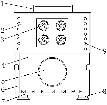 Monitoring device with dust removal function