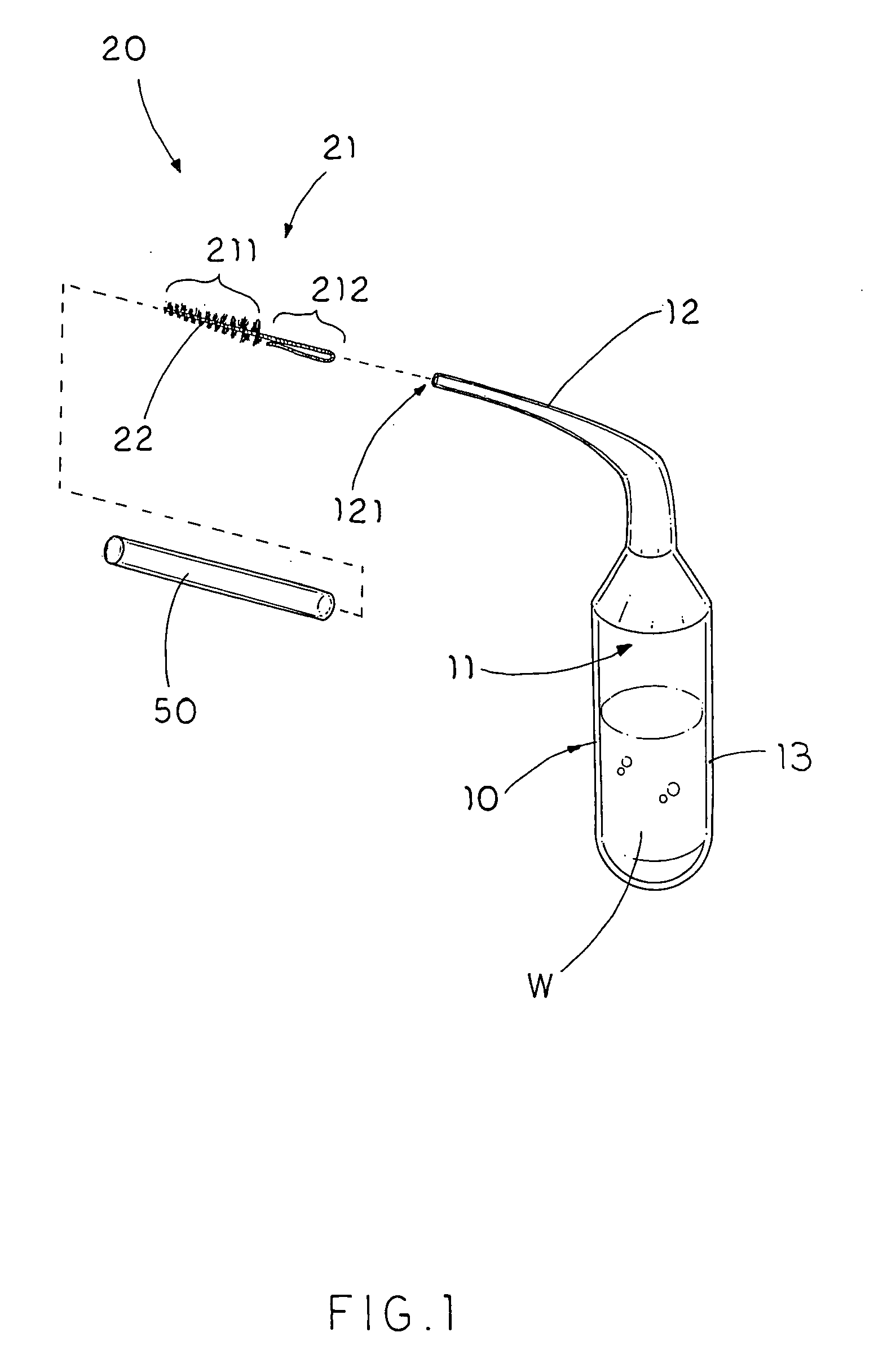 Interproximal squirt brush