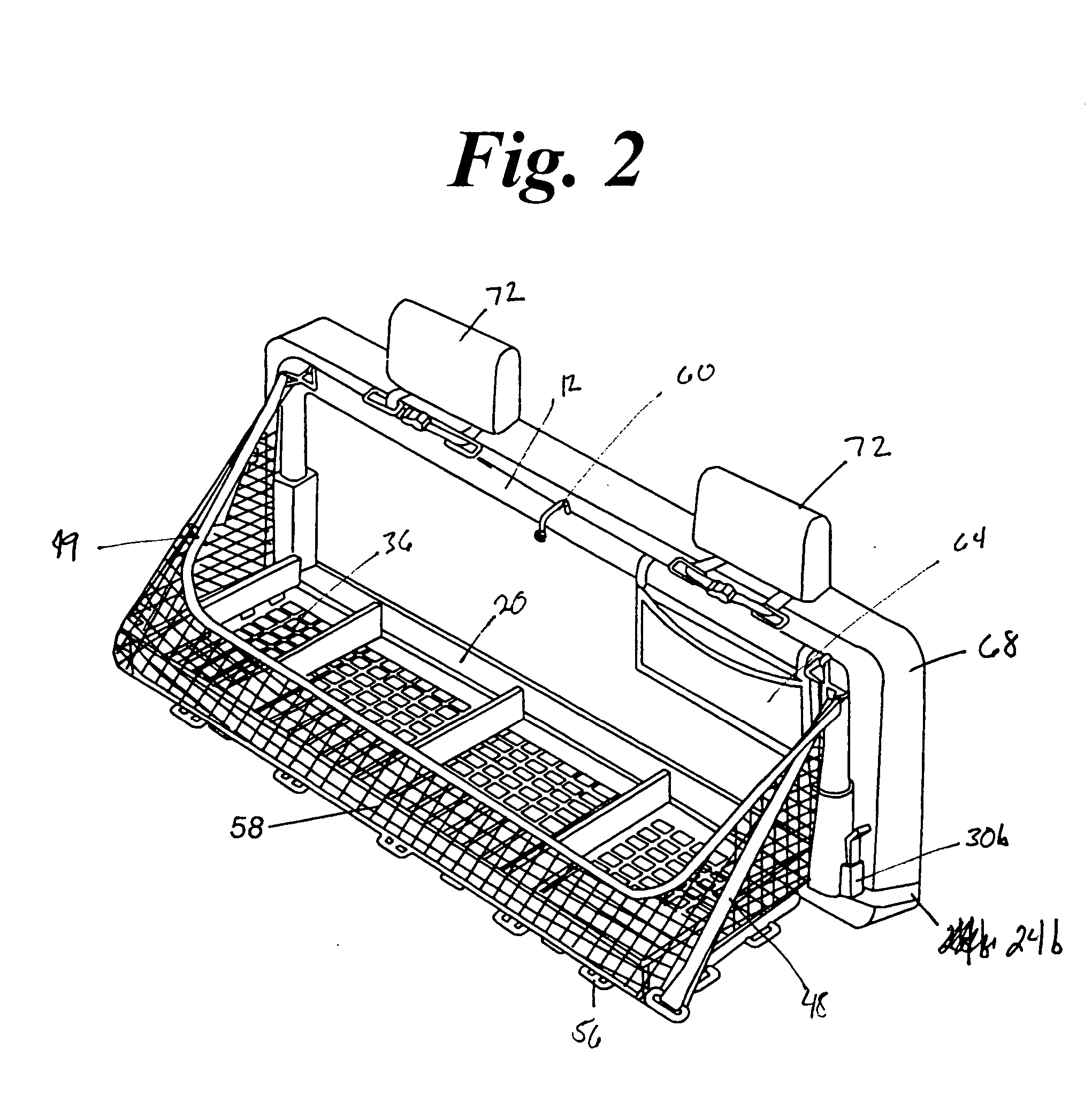 Cargo organizer system for a bench seat of a vehicle