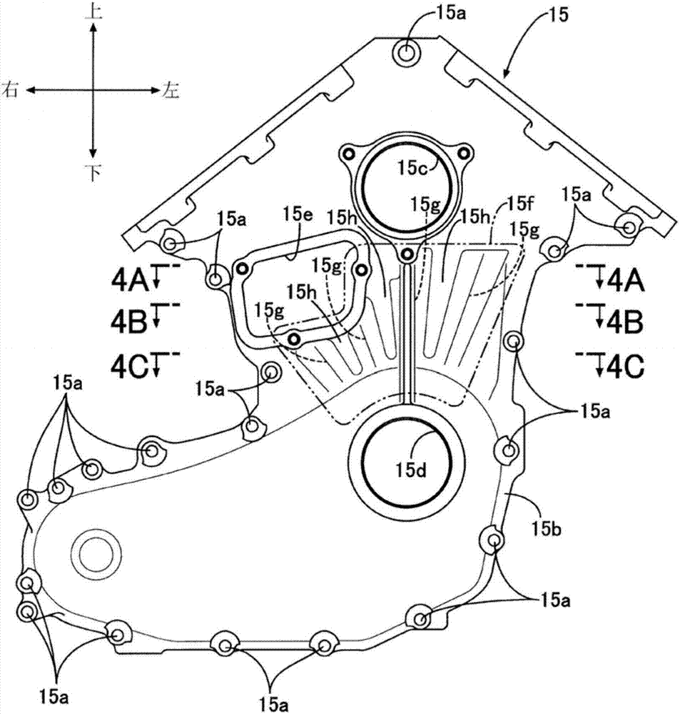 Cover member of internal combustion engine