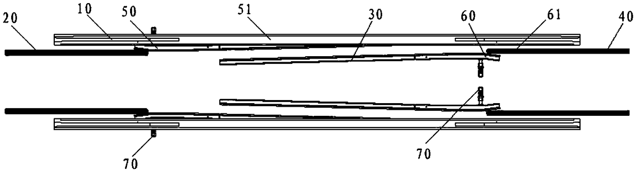 Ground rail transfer device used for variable-gauge bogie