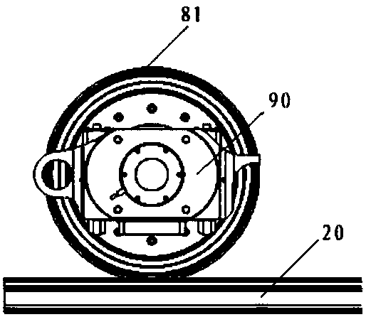 Ground rail transfer device used for variable-gauge bogie